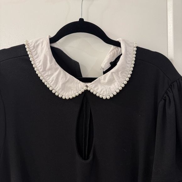 Forever 21 Black Dress with Pearl Collar - Picture 4 of 8